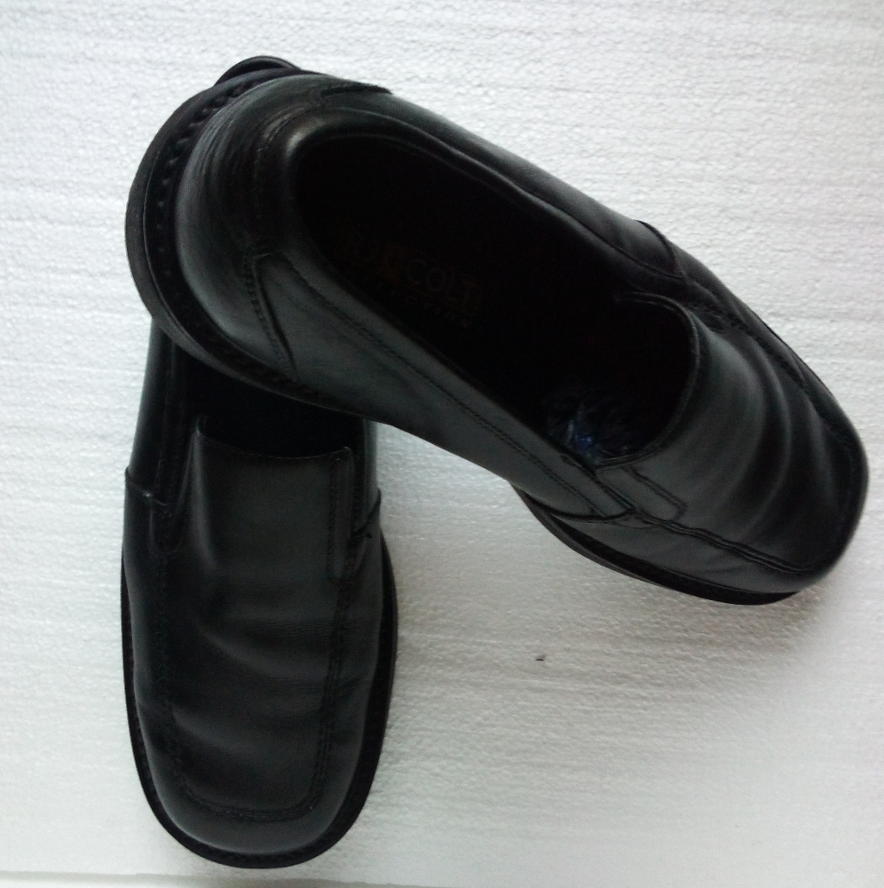 RJ Colt Collection (Manhattan) Leather Slip-On Loafers Shoes Men's 11M Black
